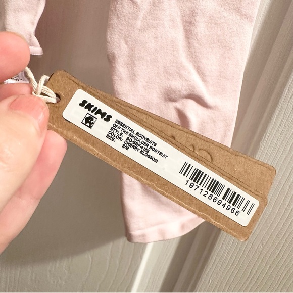 skims - essential off the shoulder brief bodysuit (cherry blossom) - Picture 6 of 6